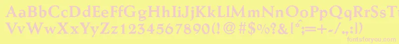 AesopBold Font – Pink Fonts on Yellow Background
