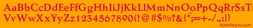 Шрифт AesopBold – красные шрифты на оранжевом фоне