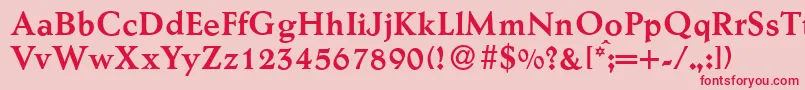 フォントAesopBold – ピンクの背景に赤い文字