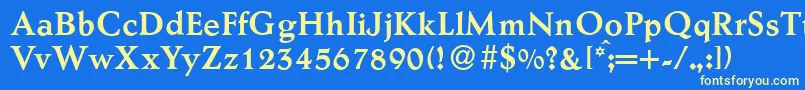 Шрифт AesopBold – жёлтые шрифты на синем фоне