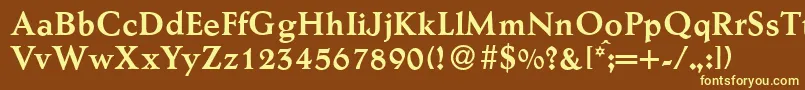 Шрифт AesopBold – жёлтые шрифты на коричневом фоне