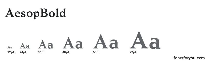 AesopBold Font Sizes