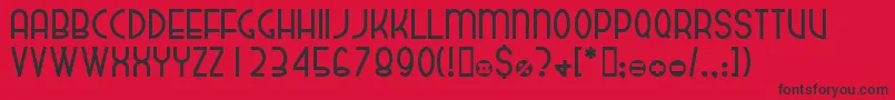 Dekthusian Font – Black Fonts on Red Background