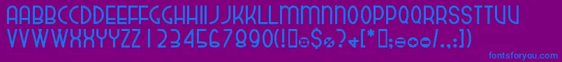 Dekthusian Font – Blue Fonts on Purple Background