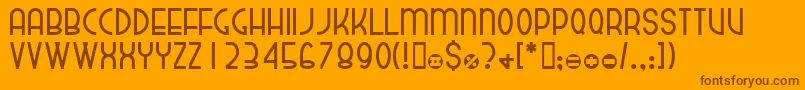 Dekthusian Font – Brown Fonts on Orange Background