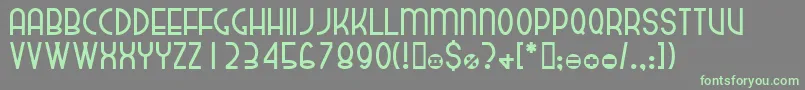 Dekthusian Font – Green Fonts on Gray Background