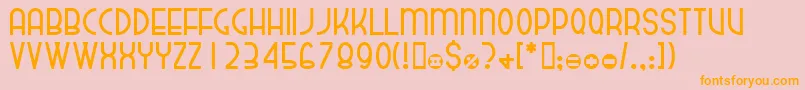 Dekthusian Font – Orange Fonts on Pink Background