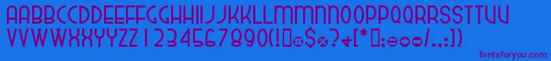 Dekthusian Font – Purple Fonts on Blue Background