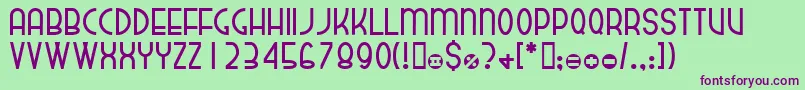 Dekthusian Font – Purple Fonts on Green Background