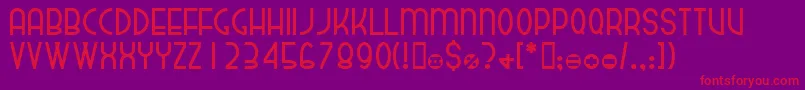 Dekthusian Font – Red Fonts on Purple Background