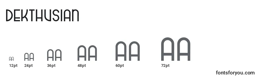Dekthusian Font Sizes