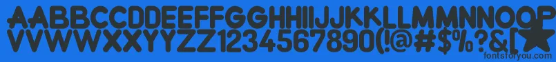 Шрифт CrewniverseFont – чёрные шрифты на синем фоне