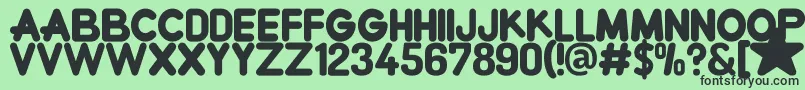fuente CrewniverseFont – Fuentes Negras Sobre Fondo Verde