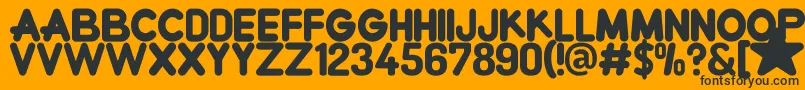 CrewniverseFont Font – Black Fonts on Orange Background