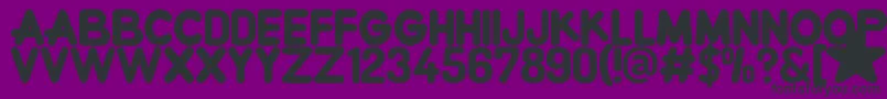 CrewniverseFont-Schriftart – Schwarze Schriften auf violettem Hintergrund