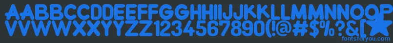 CrewniverseFont Font – Blue Fonts on Black Background