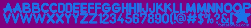 Шрифт CrewniverseFont – синие шрифты на фиолетовом фоне