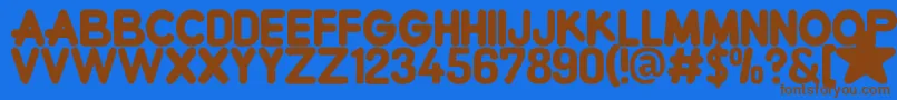 CrewniverseFont Font – Brown Fonts on Blue Background