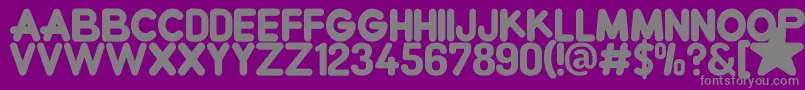 フォントCrewniverseFont – 紫の背景に灰色の文字