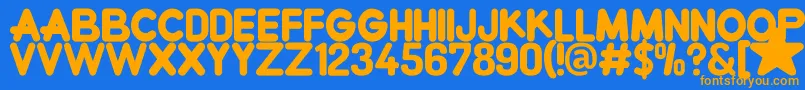 CrewniverseFont Font – Orange Fonts on Blue Background