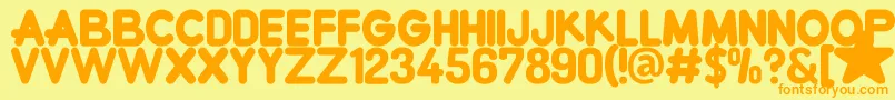 fuente CrewniverseFont – Fuentes Naranjas Sobre Fondo Amarillo