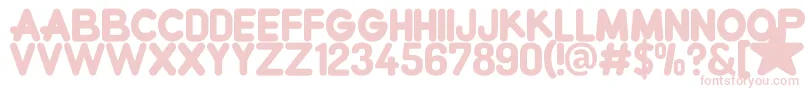 CrewniverseFont-Schriftart – Rosa Schriften auf weißem Hintergrund