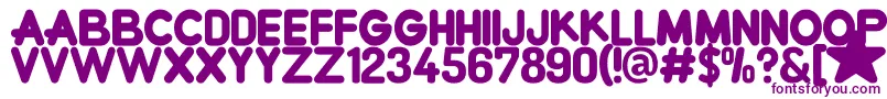 CrewniverseFont-fontti – violetit fontit valkoisella taustalla