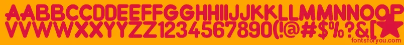 fuente CrewniverseFont – Fuentes Rojas Sobre Fondo Naranja