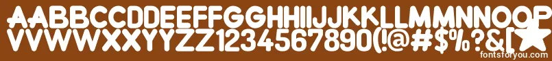 fuente CrewniverseFont – Fuentes Blancas Sobre Fondo Marrón