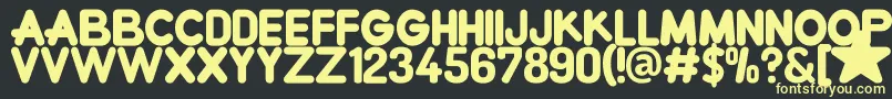 フォントCrewniverseFont – 黒い背景に黄色の文字