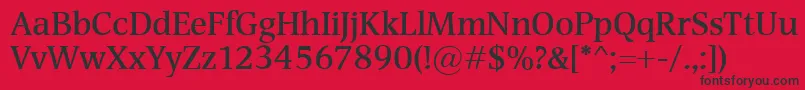 DevinSemibold Font – Black Fonts on Red Background