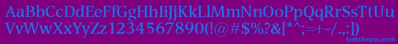 DevinSemibold Font – Blue Fonts on Purple Background