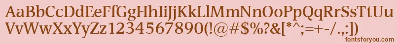 DevinSemibold Font – Brown Fonts on Pink Background