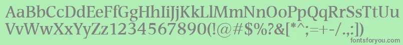 フォントDevinSemibold – 緑の背景に灰色の文字