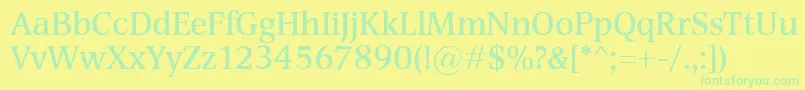 DevinSemibold Font – Green Fonts on Yellow Background