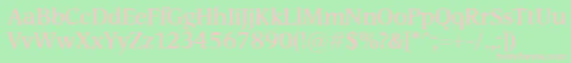 DevinSemibold Font – Pink Fonts on Green Background