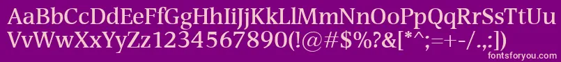 DevinSemibold Font – Pink Fonts on Purple Background