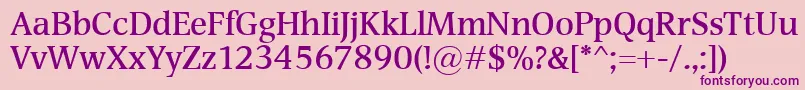 DevinSemibold Font – Purple Fonts on Pink Background