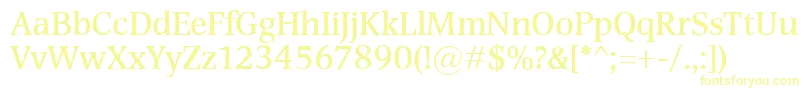 DevinSemibold Font – Yellow Fonts on White Background