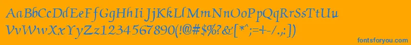 Cyzc Font – Blue Fonts on Orange Background