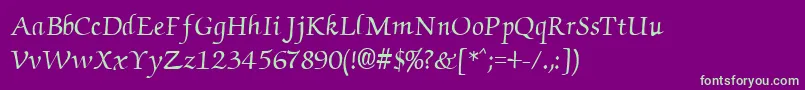 Cyzc Font – Green Fonts on Purple Background