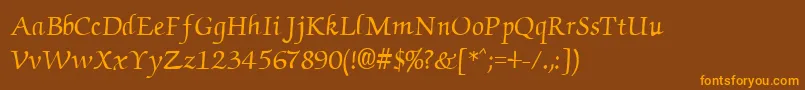 Cyzc Font – Orange Fonts on Brown Background