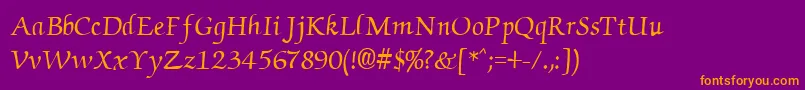 Cyzc Font – Orange Fonts on Purple Background
