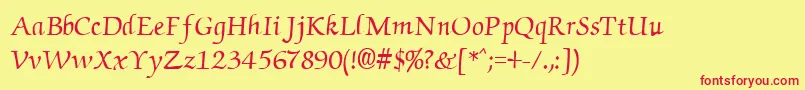 Cyzc Font – Red Fonts on Yellow Background