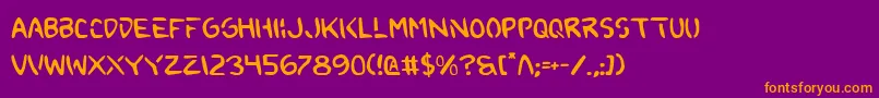 2toon Font – Orange Fonts on Purple Background