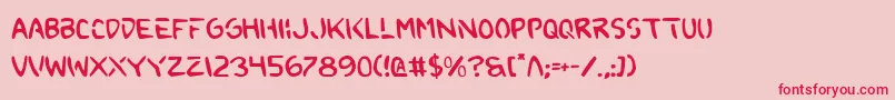 2toon Font – Red Fonts on Pink Background