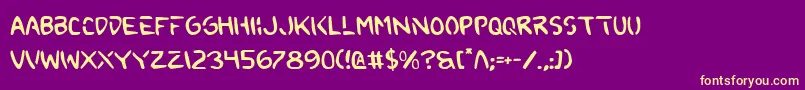 2toon Font – Yellow Fonts on Purple Background