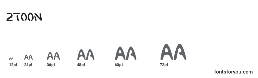 2toon Font Sizes