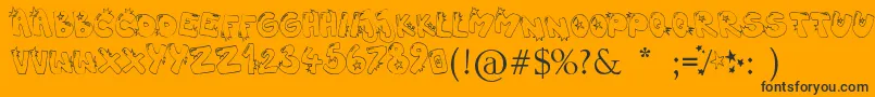 Hiphopbarbie Font – Black Fonts on Orange Background