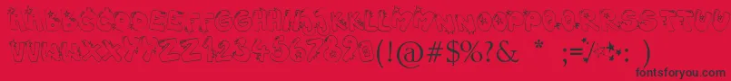 Hiphopbarbie Font – Black Fonts on Red Background